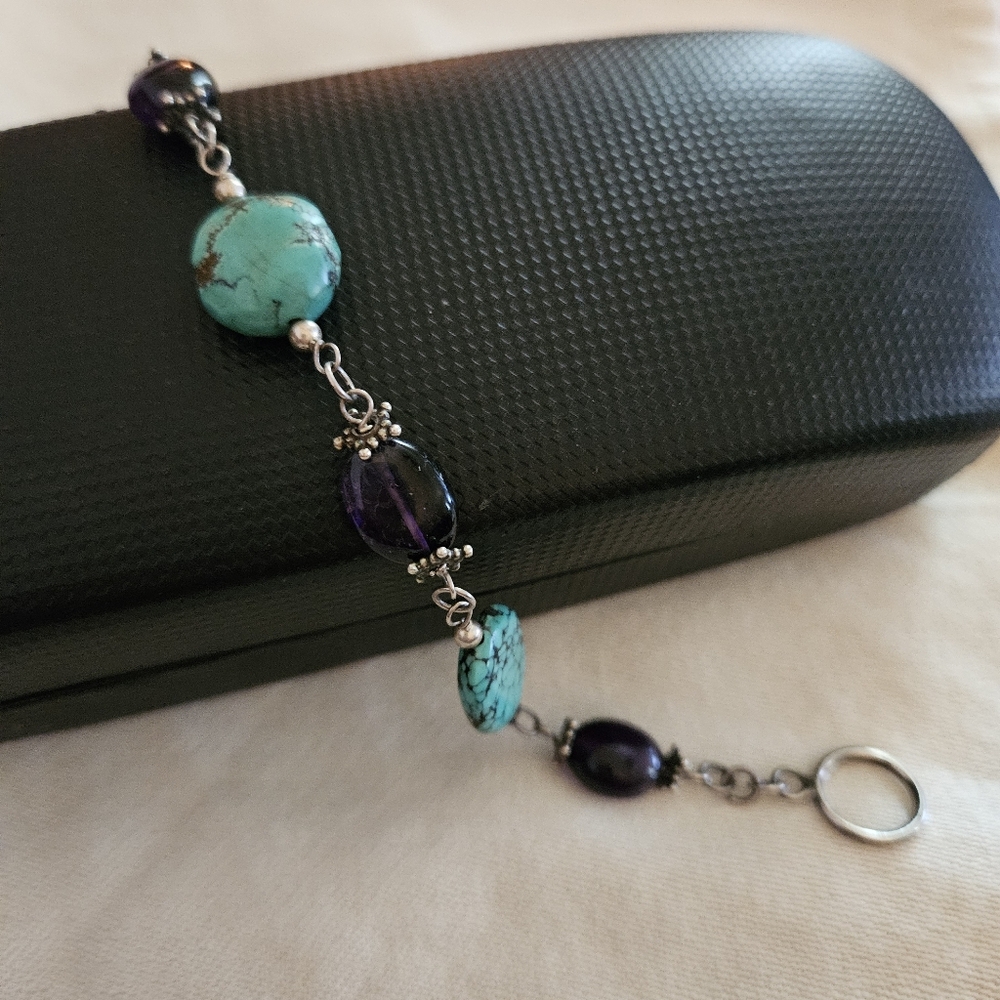 Tourquise/Amethyst braclet
